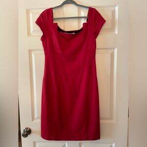 Diane Von Furstenberg Beautiful Bold Red Midi Dress